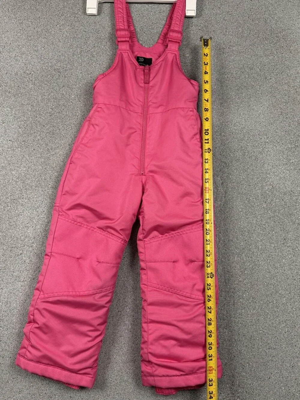 All in Motion Girls Snow Bib Pants XS 4/5 Pink Ski Sledding Winter Insulated